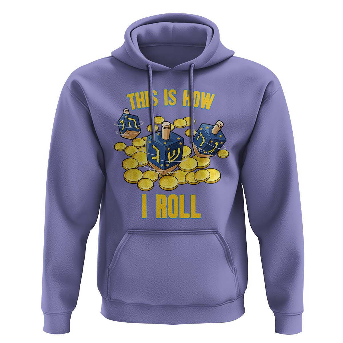Funny Hanukkah Dreidel Hoodie This Is How I Roll Gift - Wonder Print Shop