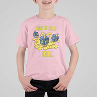 Funny Hanukkah Dreidel T Shirt For Kid This Is How I Roll Gift - Wonder Print Shop