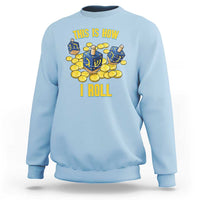 Funny Hanukkah Dreidel Sweatshirt This Is How I Roll Gift - Wonder Print Shop