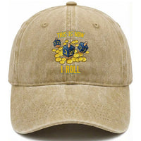 Funny Hanukkah Dreidel Washed Cotton Baseball Cap This Is How I Roll Gift