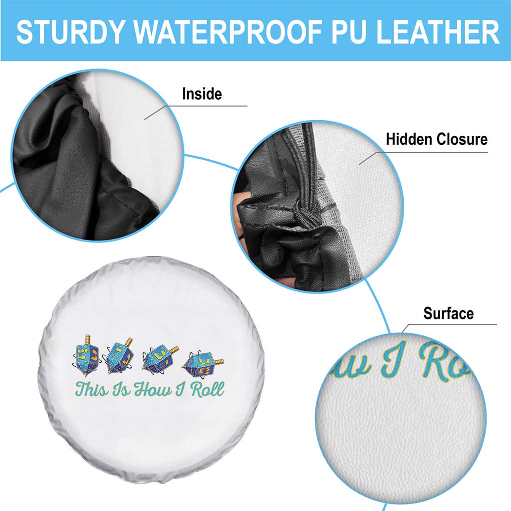 Hanukkah Dreidel Spare Tire Cover This Is How I Roll Jewish Holiday Gift - Wonder Print Shop