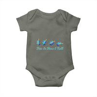 Hanukkah Dreidel Baby Onesie This Is How I Roll Jewish Holiday Gift - Wonder Print Shop