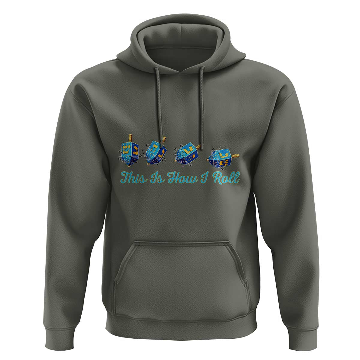 Hanukkah Dreidel Hoodie This Is How I Roll Jewish Holiday Gift - Wonder Print Shop
