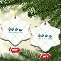 Hanukkah Dreidel Ceramic Ornament This Is How I Roll Jewish Holiday Gift - Wonder Print Shop