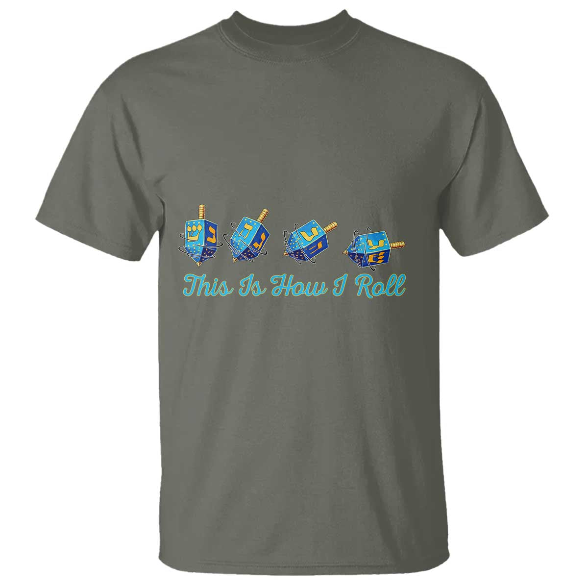 Hanukkah Dreidel T Shirt This Is How I Roll Jewish Holiday Gift - Wonder Print Shop