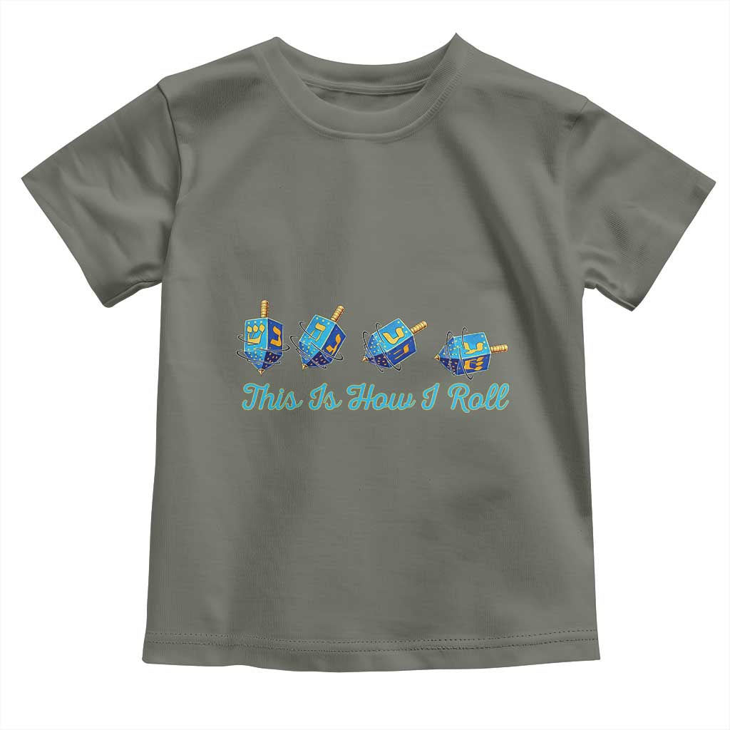 Hanukkah Dreidel Toddler T Shirt This Is How I Roll Jewish Holiday Gift - Wonder Print Shop