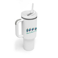 Hanukkah Dreidel Tumbler With Handle This Is How I Roll Jewish Holiday Gift - Wonder Print Shop