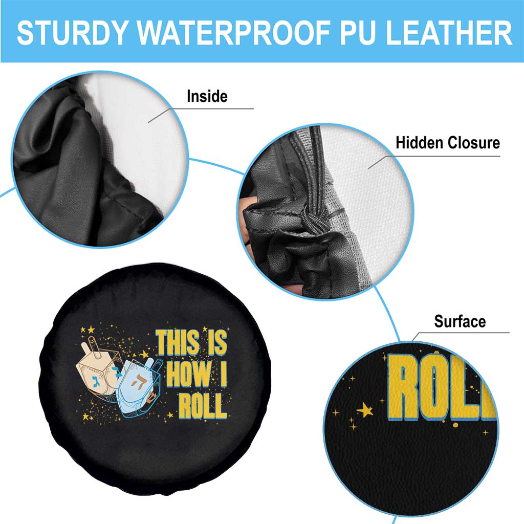 This Is How I Roll Spare Tire Cover Jewish Holiday Dreidel Gift - Wonder Print Shop
