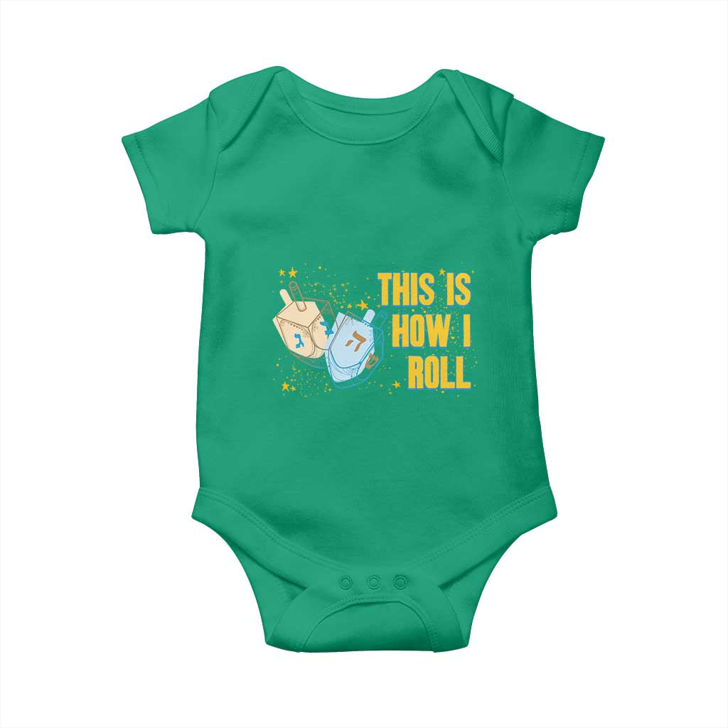 This Is How I Roll Baby Onesie Jewish Holiday Dreidel Gift - Wonder Print Shop