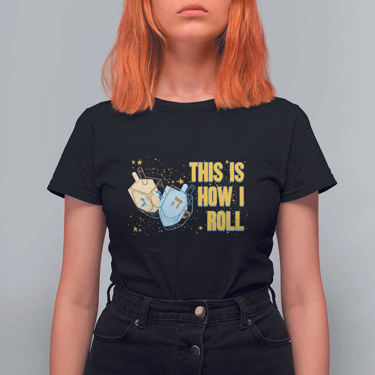 This Is How I Roll T Shirt For Women Jewish Holiday Dreidel Gift - Wonder Print Shop