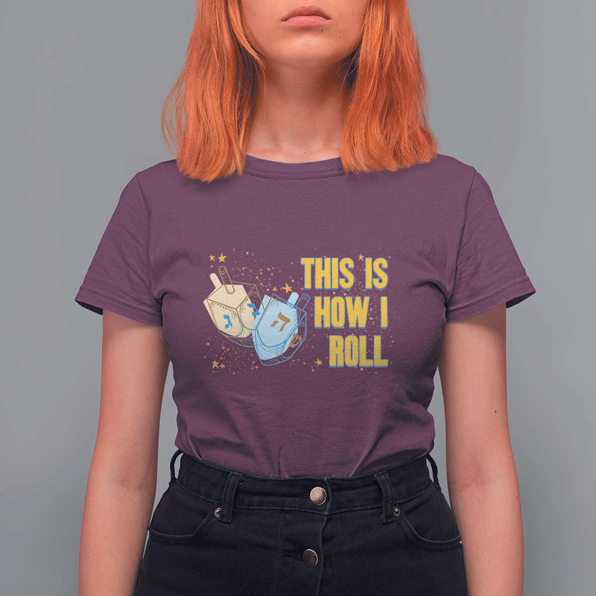 This Is How I Roll T Shirt For Women Jewish Holiday Dreidel Gift - Wonder Print Shop