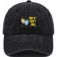 This Is How I Roll Washed Cotton Baseball Cap Jewish Holiday Dreidel Gift