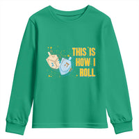 This Is How I Roll Youth Sweatshirt Jewish Holiday Dreidel Gift - Wonder Print Shop