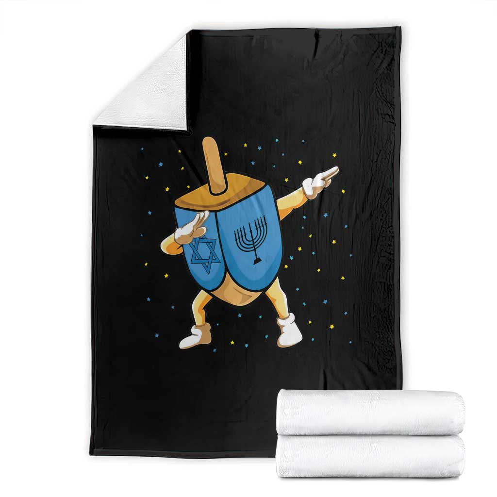 Funny Hanukkah Dreidel Dabbing Holiday Gift Throw Blanket - Wonder Print Shop