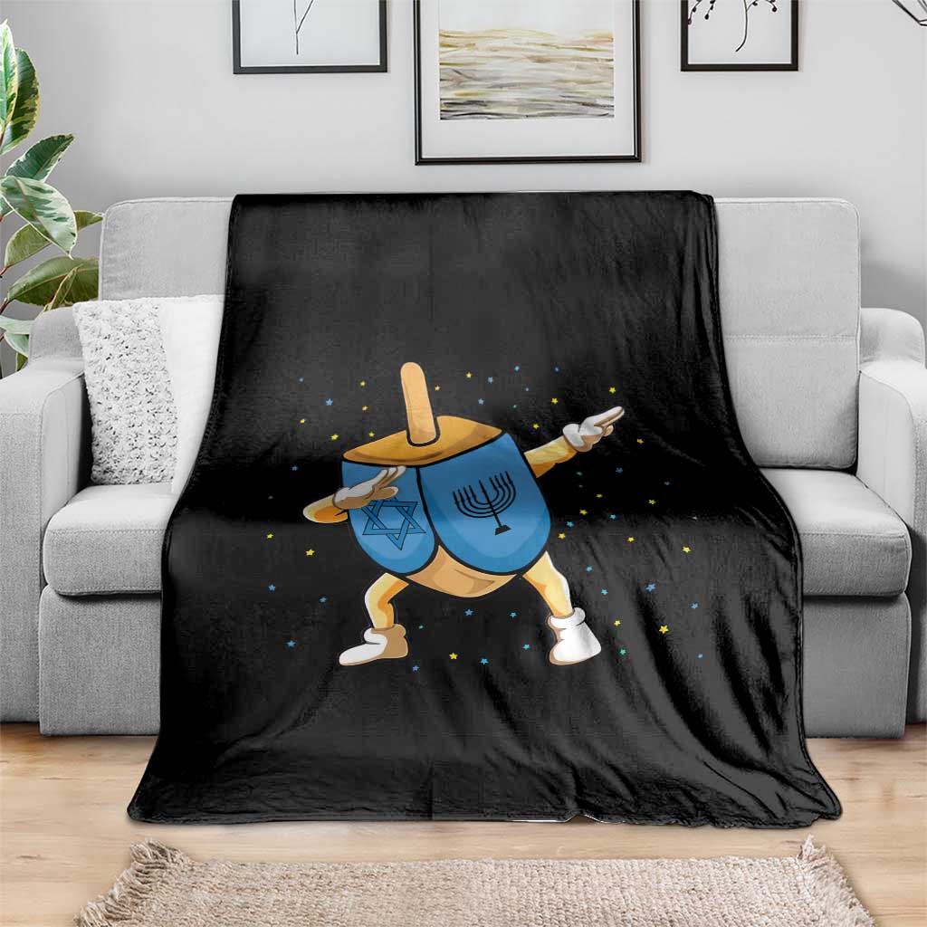 Funny Hanukkah Dreidel Dabbing Holiday Gift Throw Blanket - Wonder Print Shop