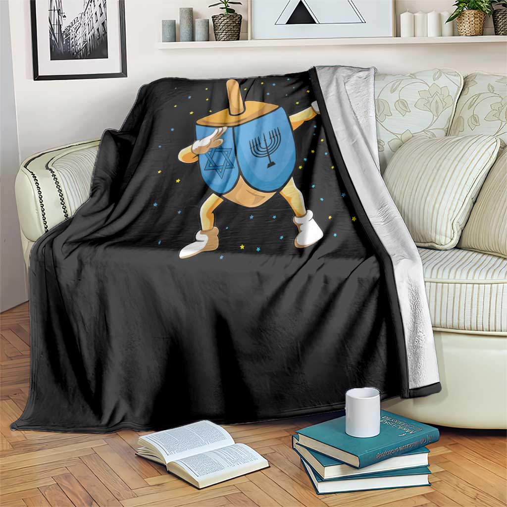 Funny Hanukkah Dreidel Dabbing Holiday Gift Throw Blanket - Wonder Print Shop