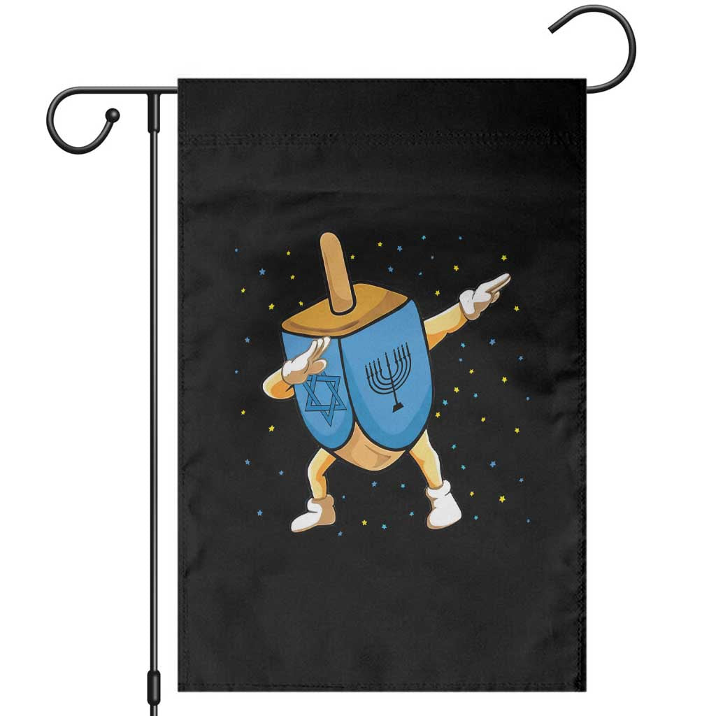 Funny Hanukkah Dreidel Dabbing Holiday Gift Garden Flag - Wonder Print Shop
