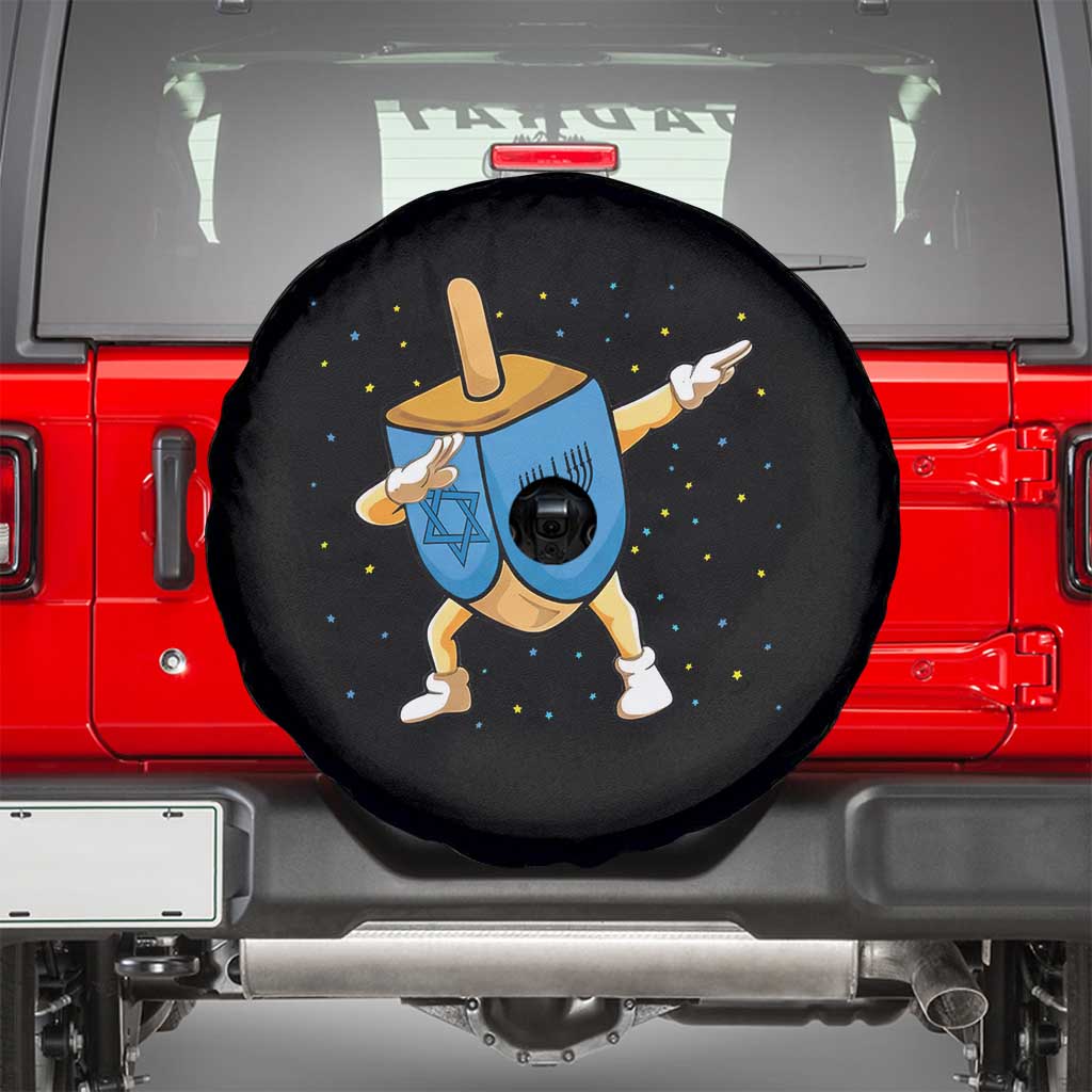 Funny Hanukkah Dreidel Dabbing Holiday Gift Spare Tire Cover - Wonder Print Shop