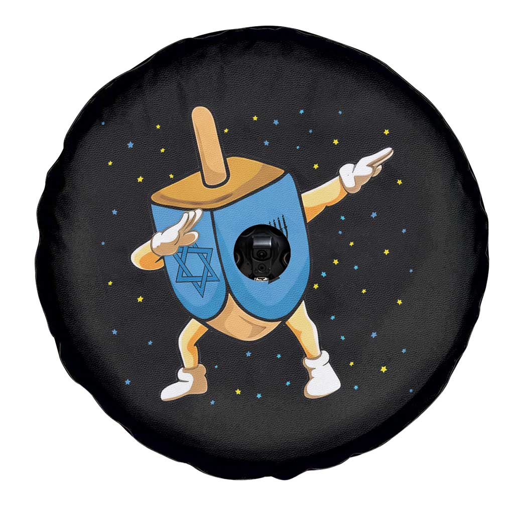 Funny Hanukkah Dreidel Dabbing Holiday Gift Spare Tire Cover - Wonder Print Shop