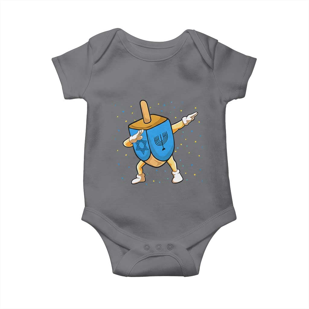 Funny Hanukkah Dreidel Dabbing Holiday Gift Baby Onesie - Wonder Print Shop