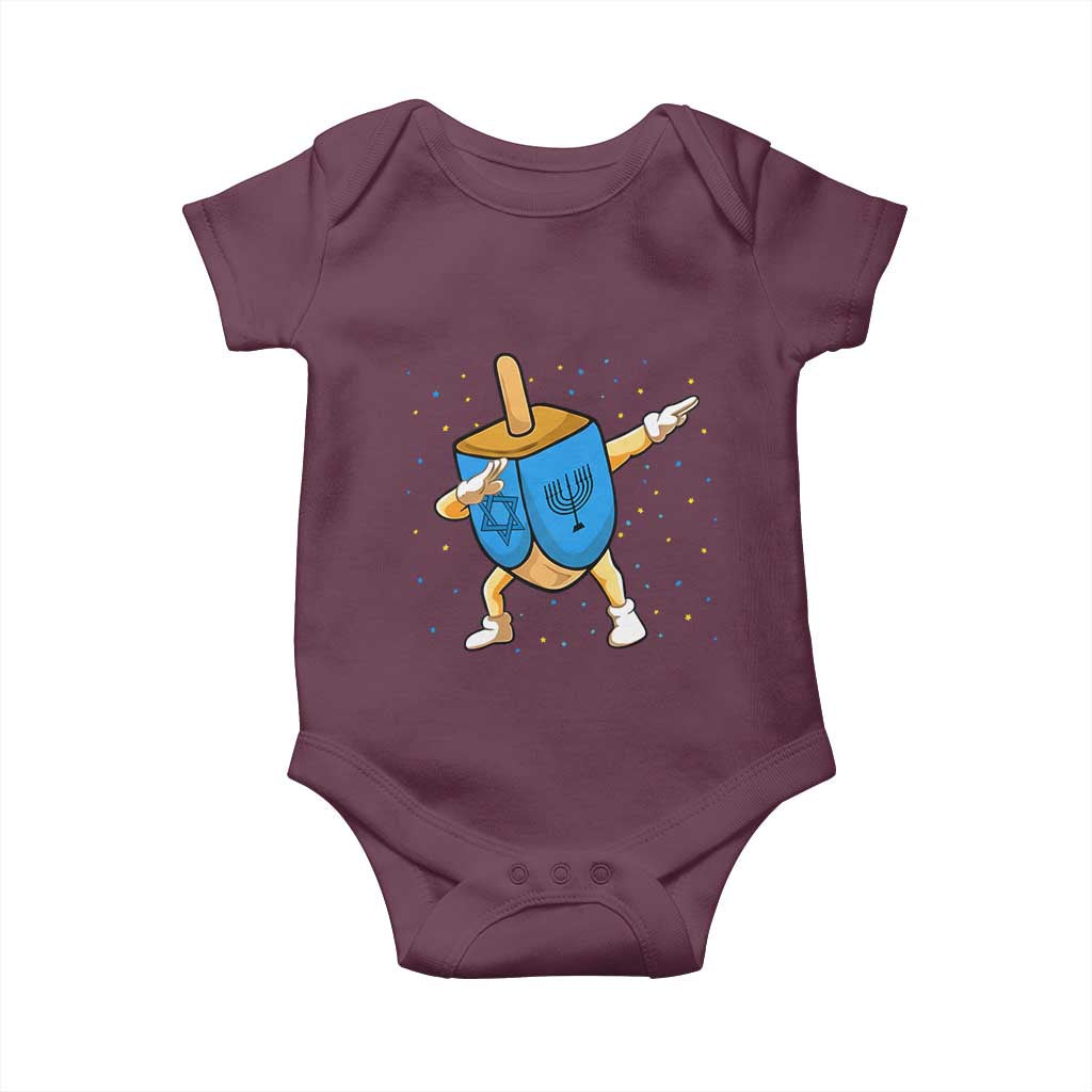 Funny Hanukkah Dreidel Dabbing Holiday Gift Baby Onesie - Wonder Print Shop