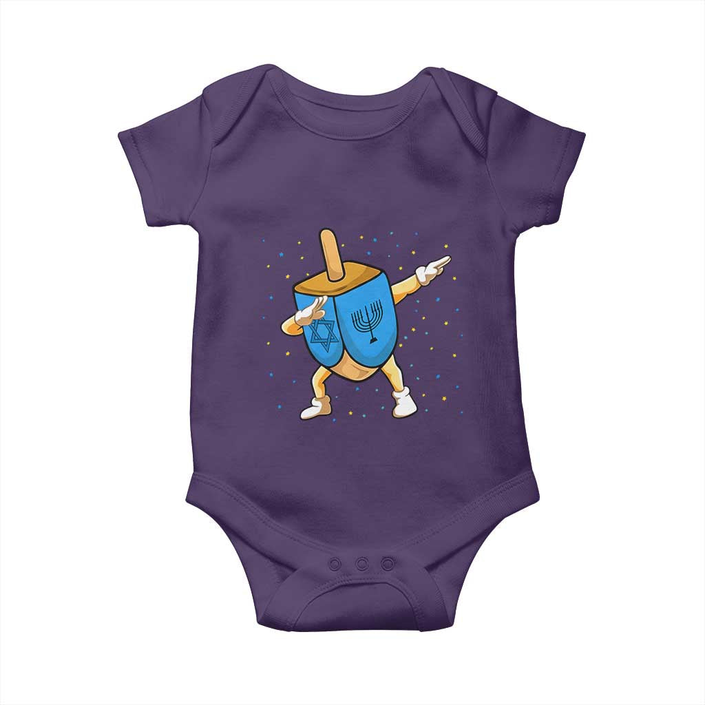 Funny Hanukkah Dreidel Dabbing Holiday Gift Baby Onesie - Wonder Print Shop