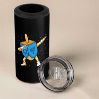 Funny Hanukkah Dreidel Dabbing Holiday Gift 4 in 1 Can Cooler Tumbler - Wonder Print Shop