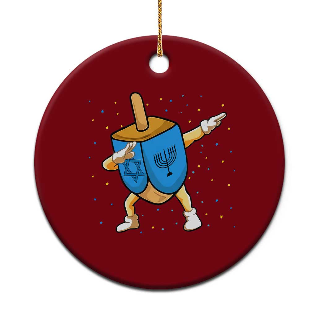 Funny Hanukkah Dreidel Dabbing Holiday Gift Ceramic Ornament - Wonder Print Shop