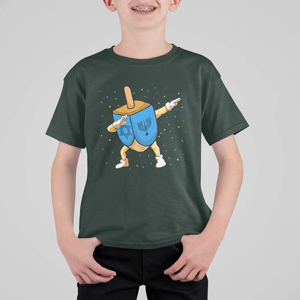 Funny Hanukkah Dreidel Dabbing Holiday Gift T Shirt For Kid - Wonder Print Shop