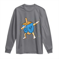 Funny Hanukkah Dreidel Dabbing Holiday Gift Long Sleeve Shirt - Wonder Print Shop