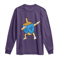 Funny Hanukkah Dreidel Dabbing Holiday Gift Long Sleeve Shirt - Wonder Print Shop