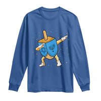 Funny Hanukkah Dreidel Dabbing Holiday Gift Long Sleeve Shirt - Wonder Print Shop