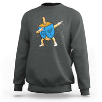Funny Hanukkah Dreidel Dabbing Holiday Gift Sweatshirt - Wonder Print Shop