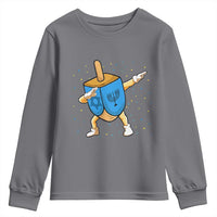Funny Hanukkah Dreidel Dabbing Holiday Gift Youth Sweatshirt - Wonder Print Shop