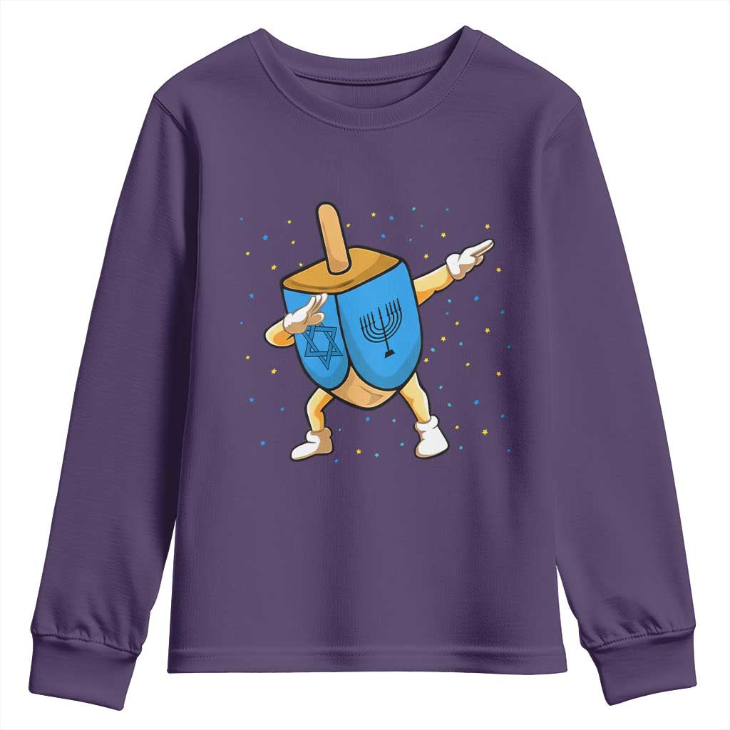 Funny Hanukkah Dreidel Dabbing Holiday Gift Youth Sweatshirt - Wonder Print Shop