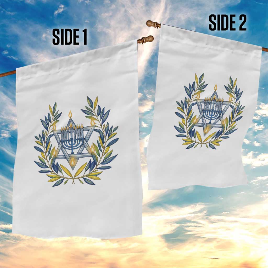 Hanukkah Flower Menorah Star Of David Garden Flag Gift For Women - Wonder Print Shop