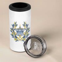 Hanukkah Flower Menorah Star Of David 4 in 1 Can Cooler Tumbler Gift For Women - Wonder Print Shop