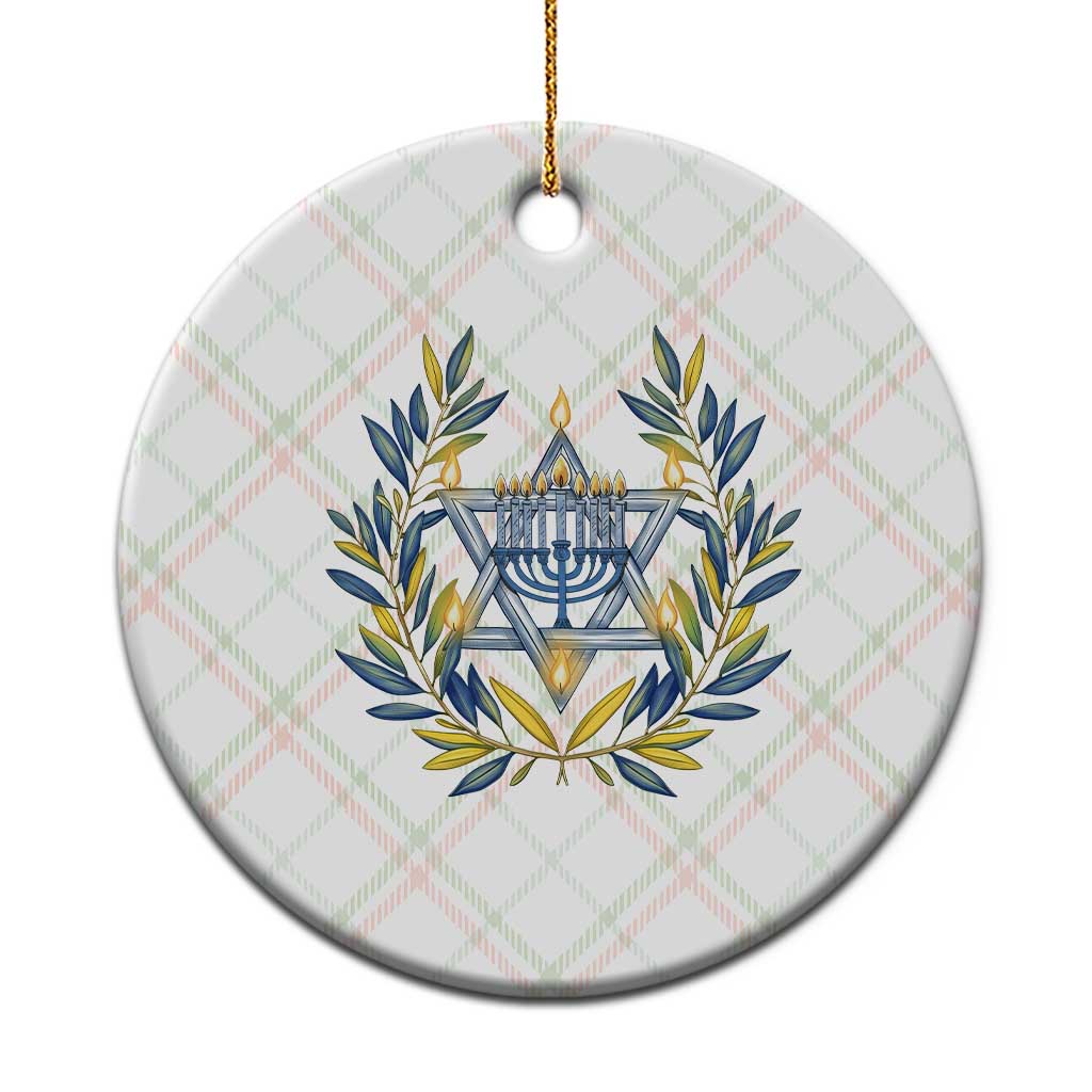 Hanukkah Flower Menorah Star Of David Ceramic Ornament Gift For Women - Wonder Print Shop