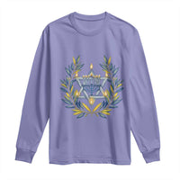 Hanukkah Flower Menorah Star Of David Long Sleeve Shirt Gift For Women - Wonder Print Shop