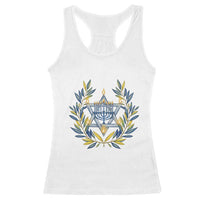Hanukkah Flower Menorah Star Of David Racerback Tank Top Gift For Women - Wonder Print Shop