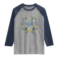 Hanukkah Flower Menorah Star Of David Raglan Shirt Gift For Women - Wonder Print Shop