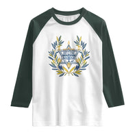 Hanukkah Flower Menorah Star Of David Raglan Shirt Gift For Women - Wonder Print Shop