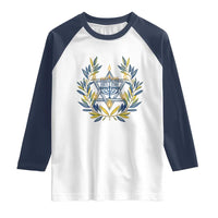 Hanukkah Flower Menorah Star Of David Raglan Shirt Gift For Women - Wonder Print Shop