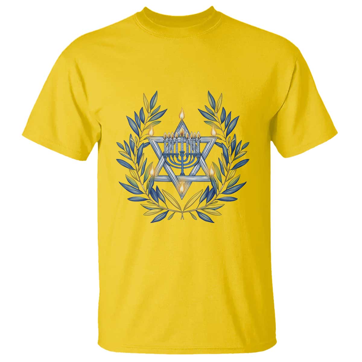 Hanukkah Flower Menorah Star Of David T Shirt Gift For Women - Wonder Print Shop