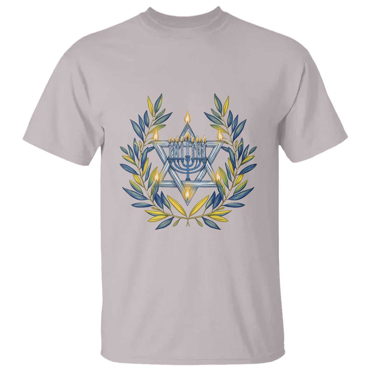 Hanukkah Flower Menorah Star Of David T Shirt Gift For Women - Wonder Print Shop