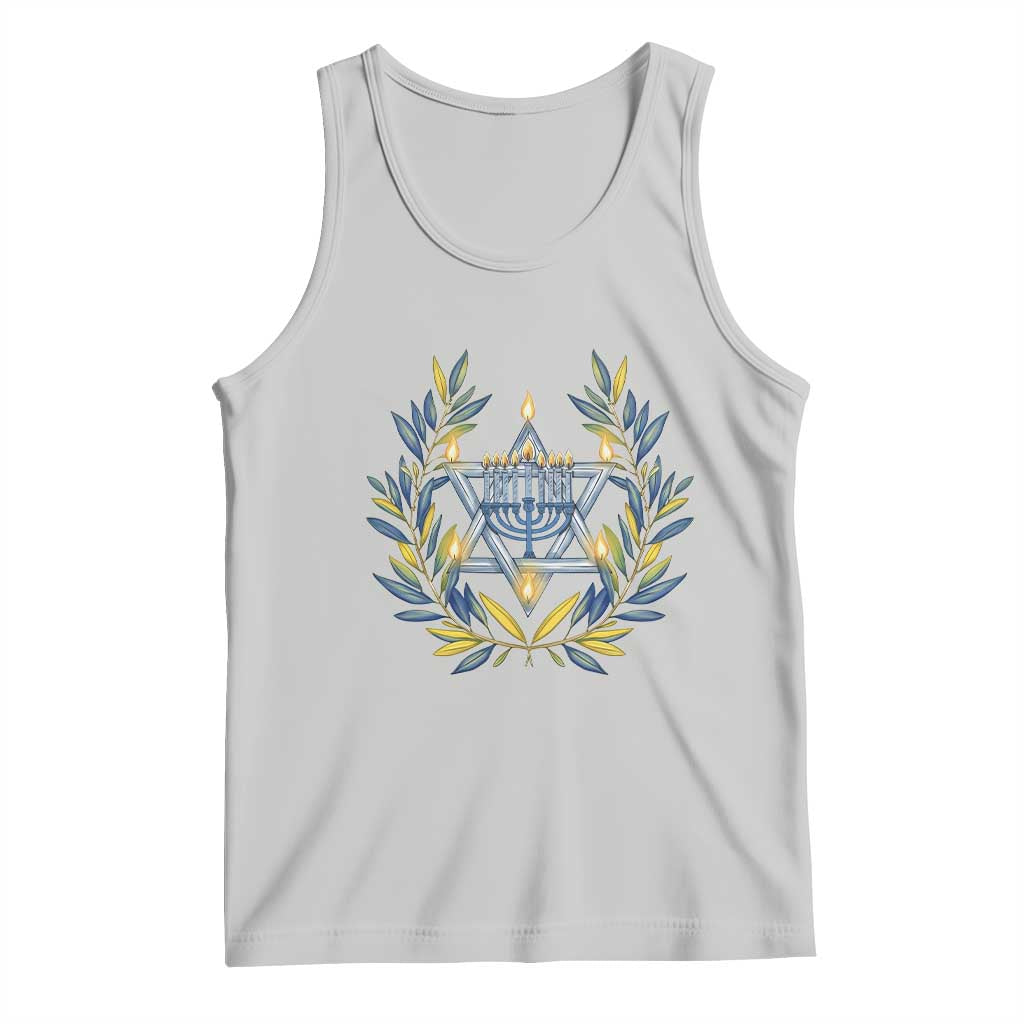Hanukkah Flower Menorah Star Of David Tank Top Gift For Women - Wonder Print Shop