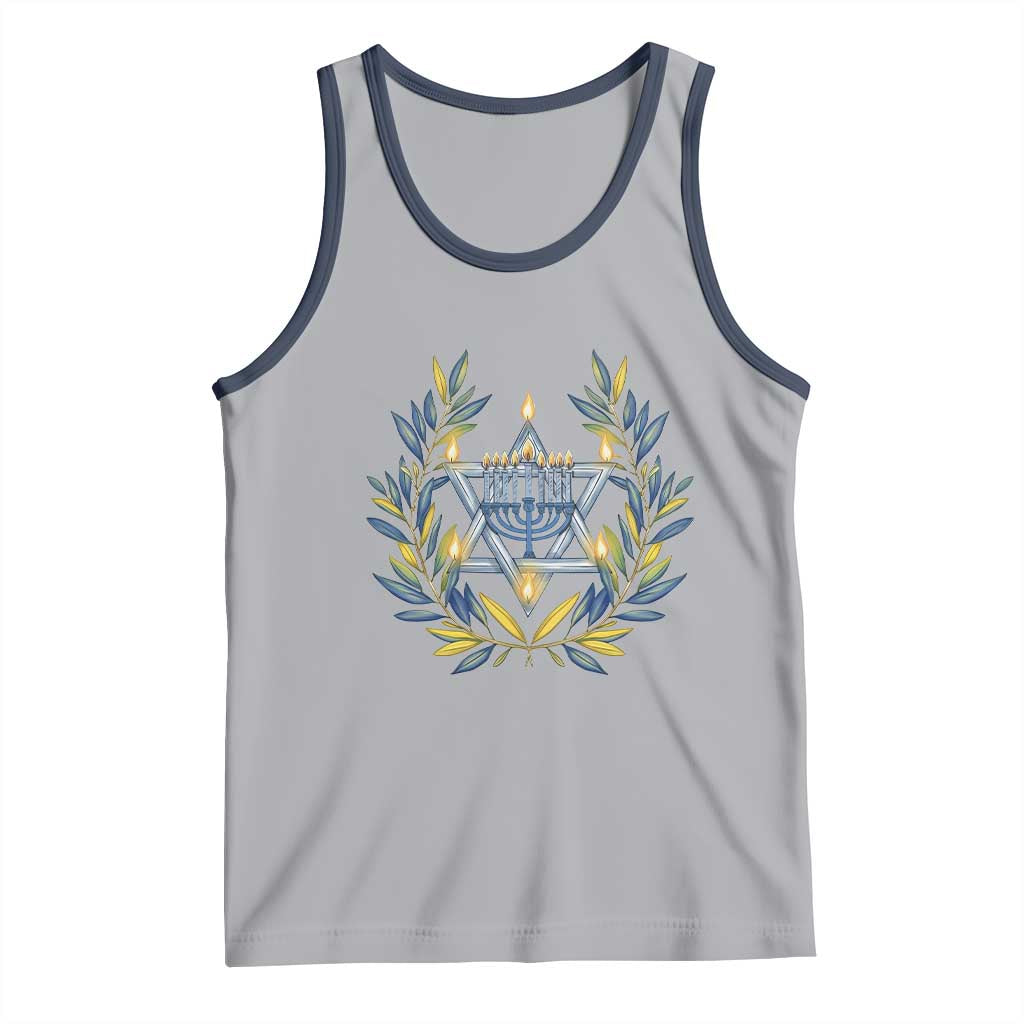 Hanukkah Flower Menorah Star Of David Tank Top Gift For Women - Wonder Print Shop