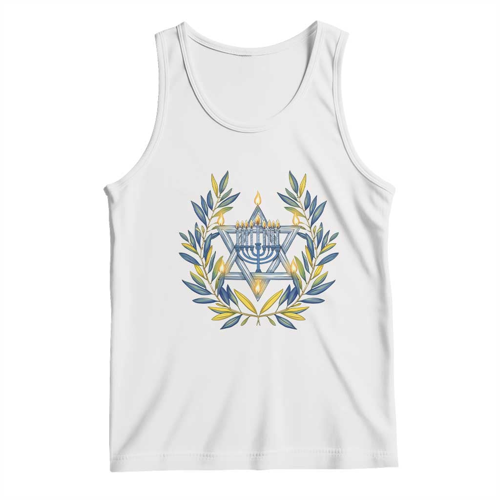 Hanukkah Flower Menorah Star Of David Tank Top Gift For Women - Wonder Print Shop