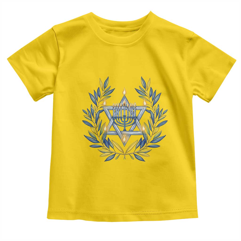 Hanukkah Flower Menorah Star Of David Toddler T Shirt Gift For Women - Wonder Print Shop