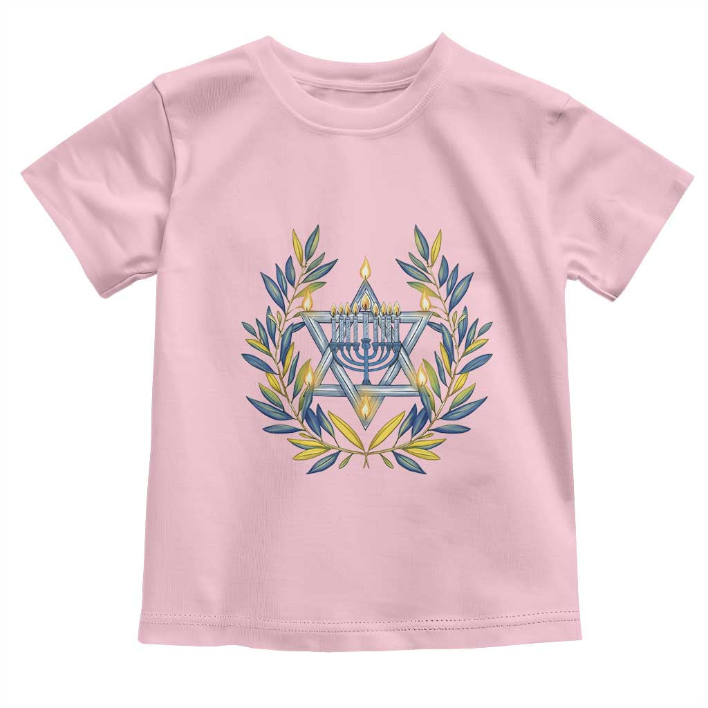 Hanukkah Flower Menorah Star Of David Toddler T Shirt Gift For Women - Wonder Print Shop